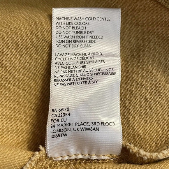 Urban Outfitters BDG Size Small Snap Front Mini Skirt A-Line Mustard Boho - Picture 6 of 6